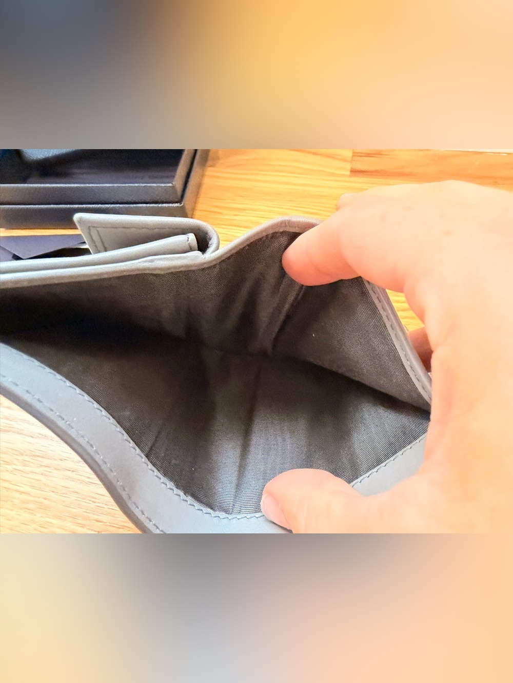 Prada Argilla Leather Wallet in Clay Gray - Picture 5 of 10